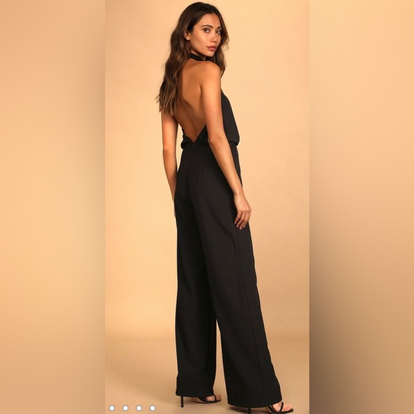 Black Halter Jumpsuit - Picture 2 of 10
